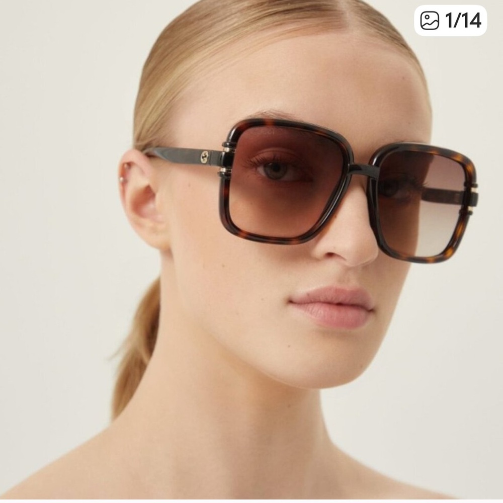 Gucci Black Oversized 59mm Sunglasses - Picture 9 of 9